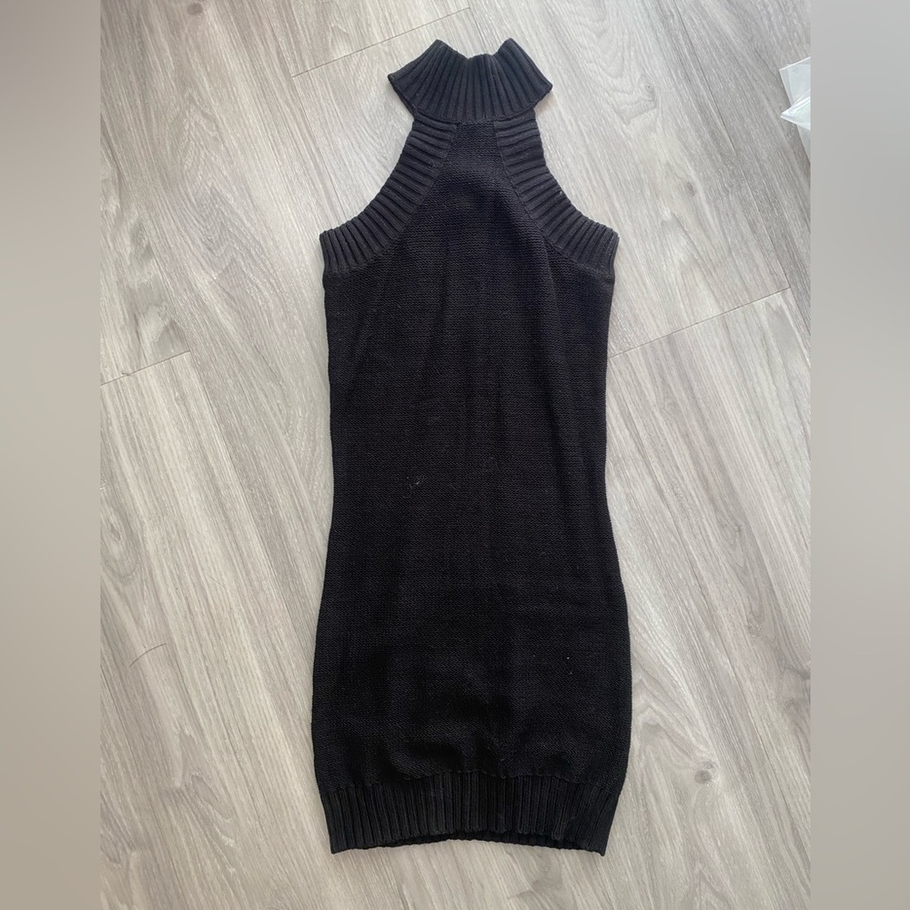 Black turtleneck dress